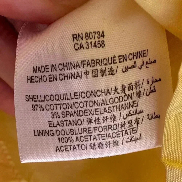 BCBGMaxAzria Paper Bag Skirt, Dusty Yellow, Size 8 - Picture 9 of 16